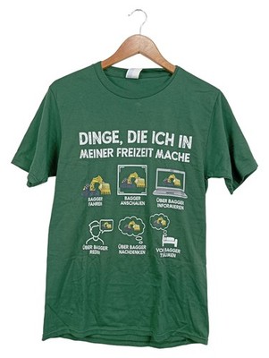 Port & Company Herren T-Shirt Grün S Grafik Print Baumwolle Casual Freizeit