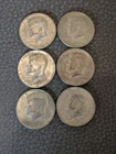 Kennedy Half Dollar 40% Silver lot of 6 coins, $3.00 face