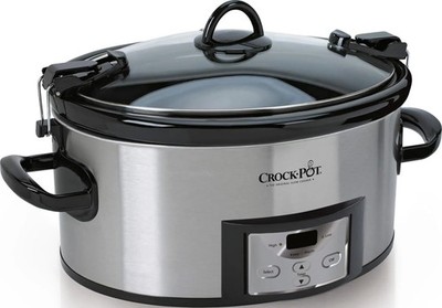Crock-Pot CPSCVC60LL-S 6 Quart Cook & Carry Programmable Slow Cooker Digital