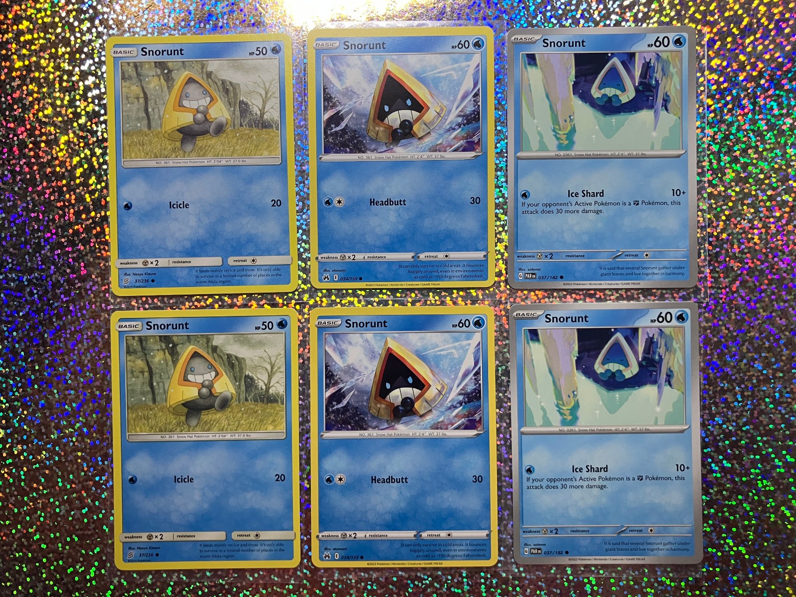Pokemon TCG Regular Snorunt: Unified Minds 37/236; Crown Zenith 034/159