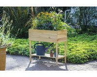 Hochbeet Auf Stelzen Dobar Inkl. Ablage 80 X 40 X 78 Cm Natur