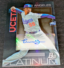 Edwin Uceta Los Angeles Dodgers RC 2020 Bowman Platinum TOP-30 Autograph Auto
