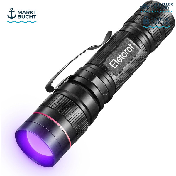 UV Taschenlampe LED 395Nm Fokussierbar 3 Modi Schwarzlicht Lampe-image