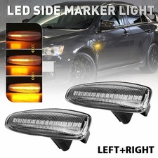 For Mitsubishi Lancer Mirage Outlander Dynamic Led Side Marker Lights Amber 2pcs