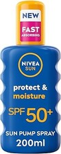 NIVEA SUN Protect & Moisture Sun Spray SPF 50+ (200ml), Moisturising Suncream Sp 45.70 per litre