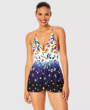 ANNE COLE WOMEN'S FLORAL PRINT SWIMDRESS MULTICOLOR SIZE 10 NEW