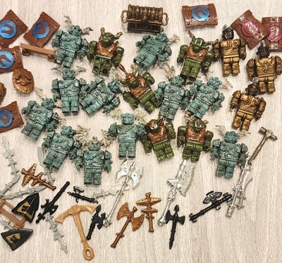 Mega Bloks Dragons Krystal Wars 20+ Mini Figures Mixed Lot Shields Weapons Misc 