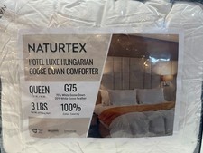 Naturtex Queen Hotel Luxe Hungarian Goose Down Cotton Comforter, Feather Blanket