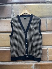 Vintage Bobby Jones Pete Dye Golf Club Houndstooth Knit Sweater Vest Men’s L 
