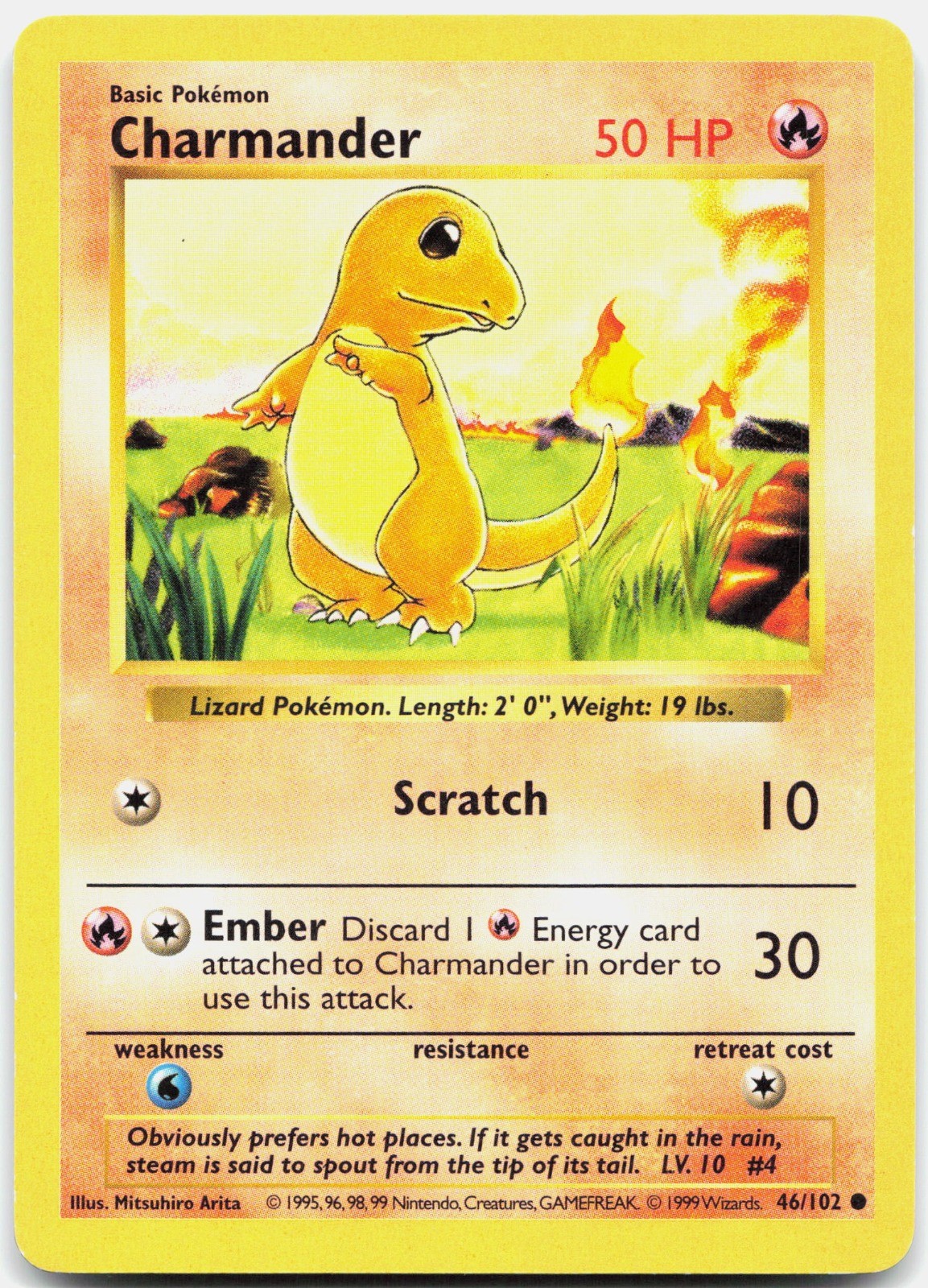 Charmander Common Base Set (Shadowless) 046/102 MP