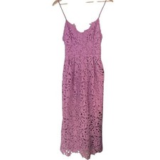 ASTR The Label Lace Overlay Spaghetti Strap Midi Dress Size S Pink Lavender Sexy