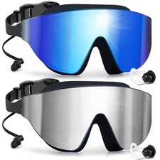 Swim Goggles, Rimless Wide View Swimming Goggles for Adult, Anti-Fog Anti-UV ...