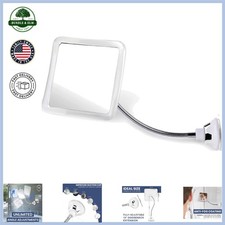 6.3-Inch Fogless Shower Mirror for Shaving with Flexible Height Adjustment