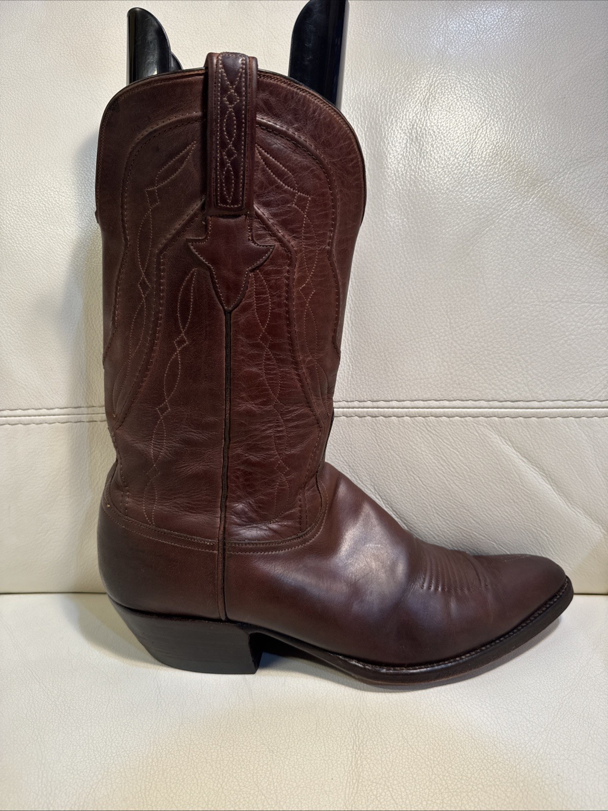Lucchese Gavin Boots Brown Size 10.5 D Vtg Rare image 7