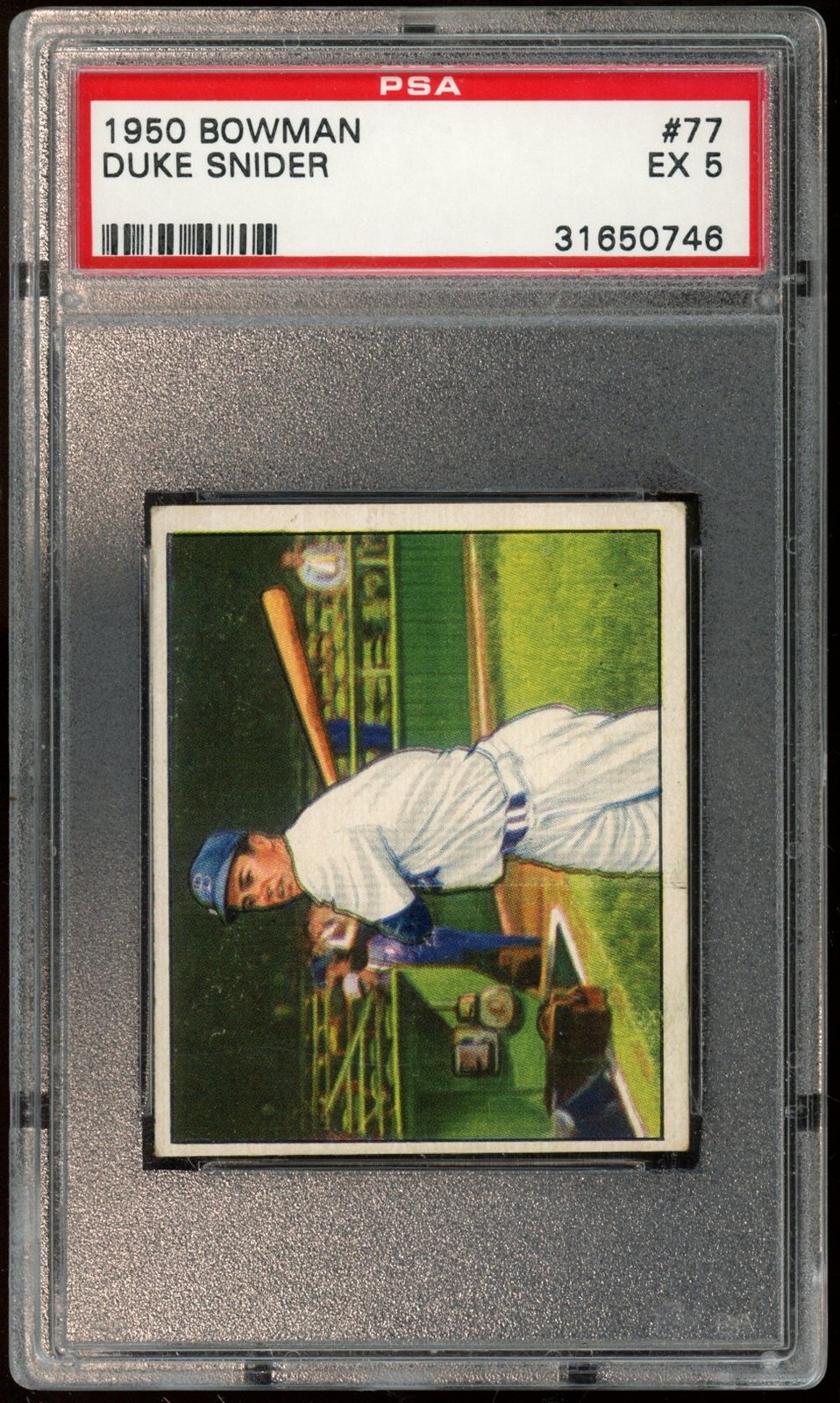 1950 Bowman #77 Duke Snider PSA 5