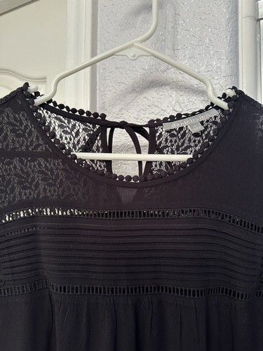 Daniel Rainn Blouse w/ Sheer Lace Mesh Accents, Size XL, Worn Once & Dry Cleaned - Picture 2 of 18