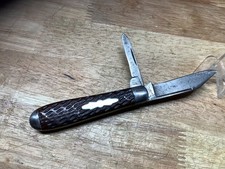 NEW YORK KNIFE CO. VINTAGE JACK KNIFE BONE HANDLE. HAMMER BRAND