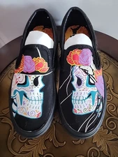 Vans x Dia De Vans Classic Slip On Black Mens Size Men 5 Women 6.5