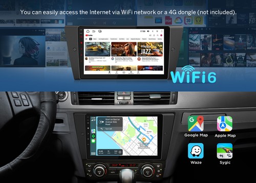 For BMW E90 E91 E92 328i 335i M3 Android 14 9" Car Radio Stereo CarPlay GPS WiFi - Picture 16 of 28