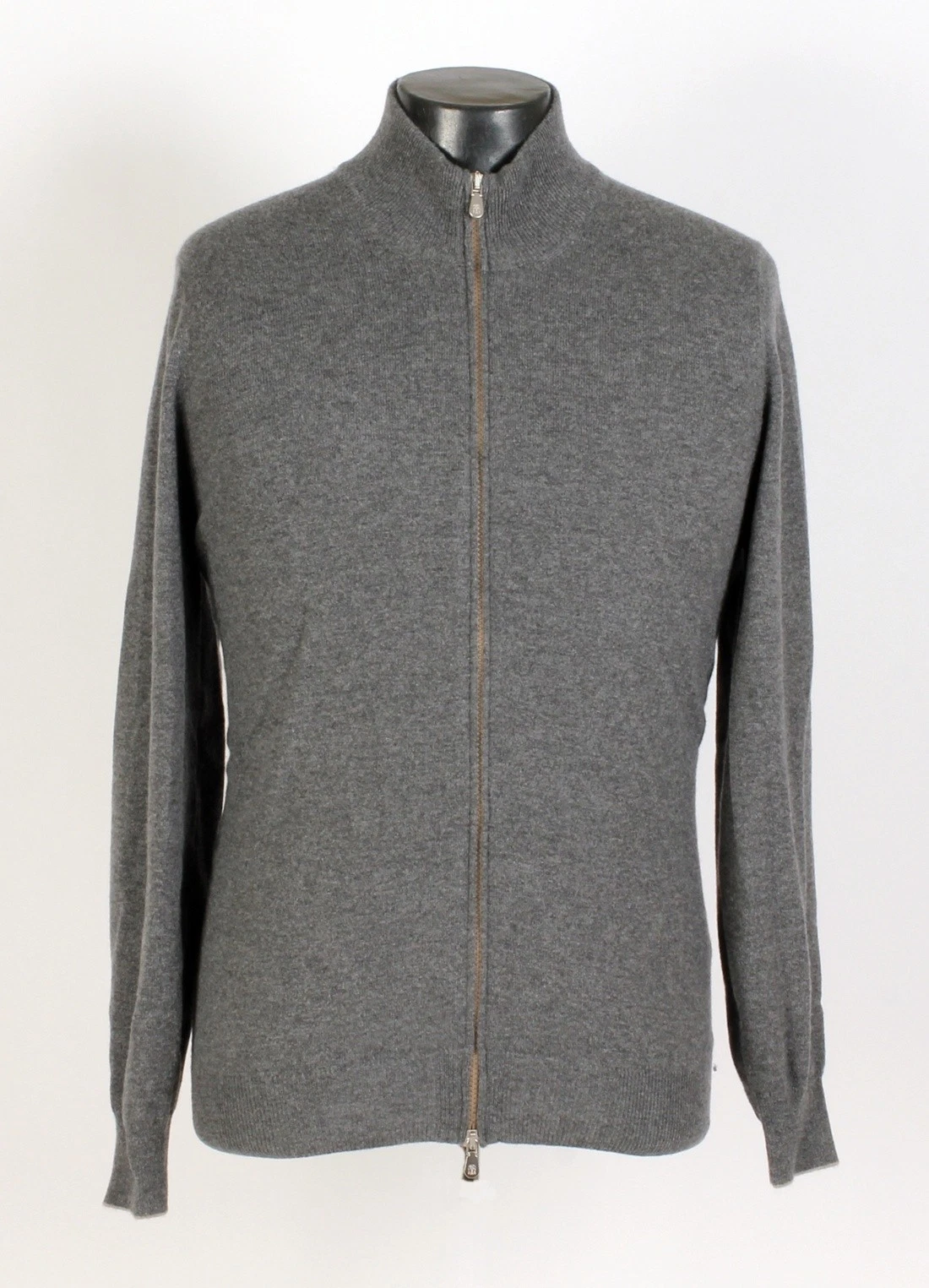 Brunello Cucinelli — Brunello Cucinelli 100% Cashmere Full Zip Sweater - Gray - M - $2495 Retail