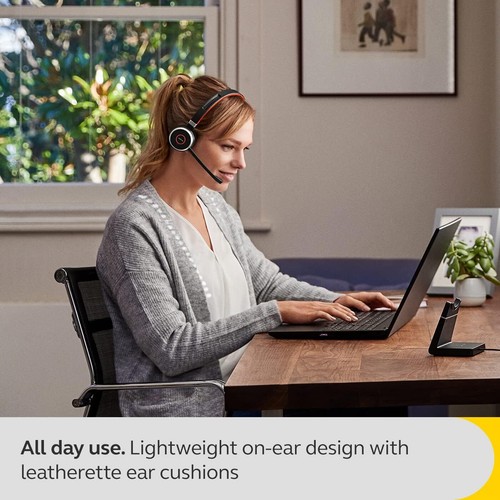 Casque intra-auriculaire mono Jabra Evolve 65 SE avec lien 380A USB Bluetooth - Noir - Photo 17/18
