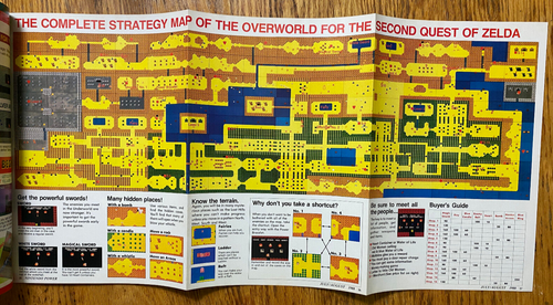 1° numero 1988 Nintendo Power magazine vol 1 numero 1 nes zelda mappa lettera poster - Foto 11 di 18