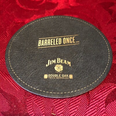 BREWERIANA - JIM BEAM - DOPPELEICHE ZWEIMAL GEFÄSSERTER WHISKEY - BIERMATTE - T4