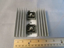 (2) ECS KBPC5006 Bridge Rectifiers On Heatsink 4X4 Inches