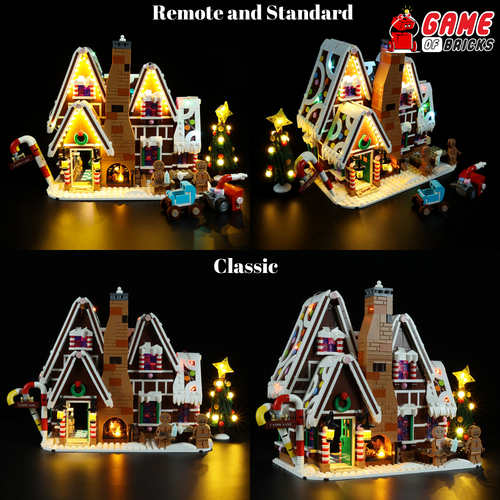 LED Light Kit for Gingerbread House - Compatible with LEGO® 10267 Set (Remote) - Picture 3 of 12