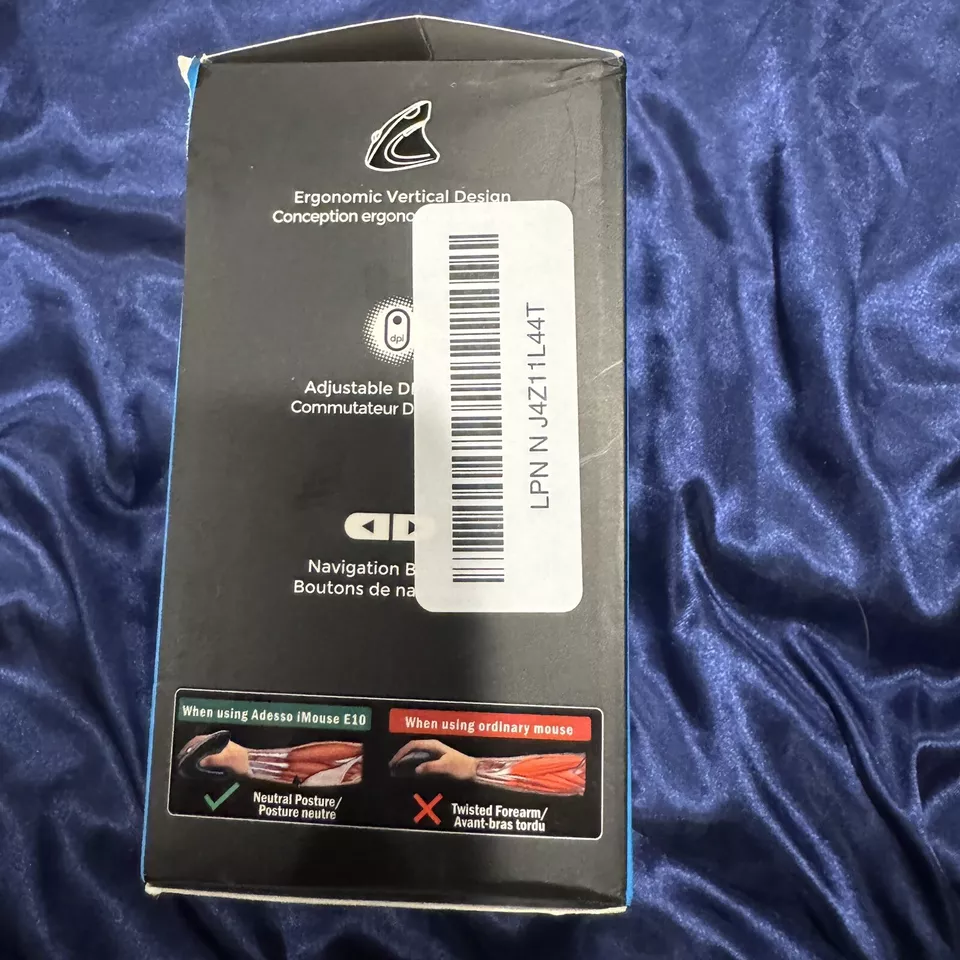 Adesso IMOUSE E10 iMouse E10 2.4GHz RF Wireless Vertical Ergonomic Mouse - Image 4 of 4