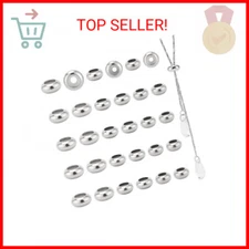 PH PandaHall 304 Stainless Steel Slider Beads 30pcs Stopper Beads 7mm 8mm 10mm A
