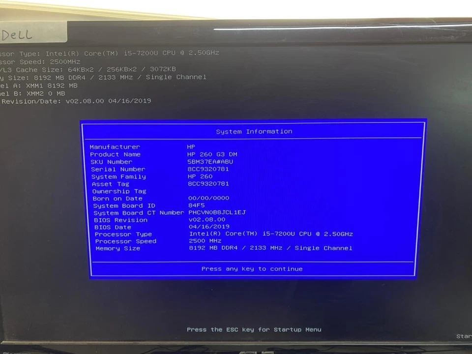 HP 260 G3 i5-7200U @ 2.5GHz 16GB RAM 240GB SSD Black desktop WIN10PRO -OFFERS OK - Image 2 of 4