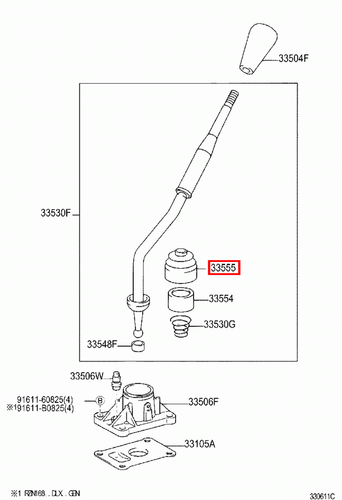 Genuine Hilux LN105 LN100 KZN205 KZN165 KZN130 KDN170 Gear Shift Lever Boot - Picture 19 of 20