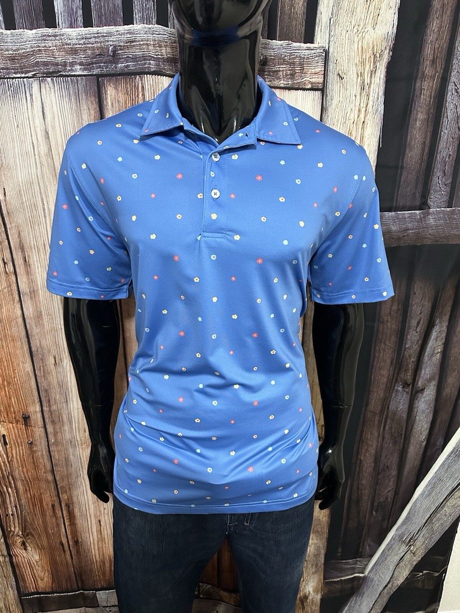 Chubbies Golf Short Sleeve Blue Red Yellow Polo Shirt Size