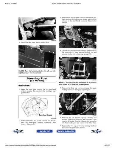 Arctic Cat 4-Stroke Snowmobile Service Manual | 2008 | MAILED CD OR USB - Bild 9 von 10