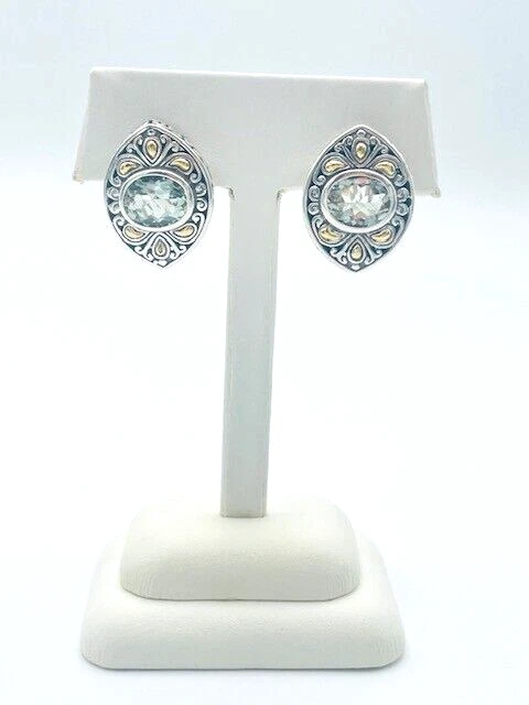 Brincos de prata com prasiolita Samuel B - Imagem 2 de 4