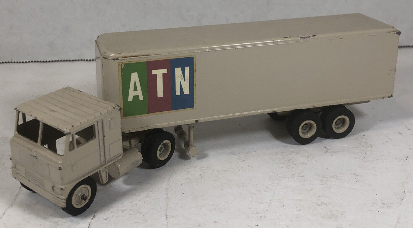 Vintage A TOY FROM WINROSS Diecast Semi Truck W/ Trailer ATN Truck Lines