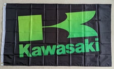 Kawasaki Motorcycle Logo Flag Banner 3x5 ft Mancave Garage Flag MX/SX