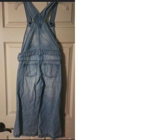 Gap Light Wash Denim Overalls Size Large Girls, (Size 10) Pockets Ankle Length - Picture 2 of 8