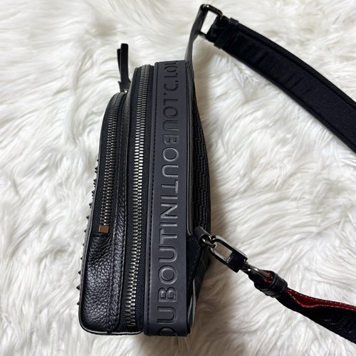 Borsa Christian Louboutin in pelle originale ottime condizioni tracolla nera - Foto 9 di 20