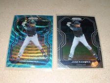 2021 PANINI PRIZM JOSE RAMIREZ CARD LOT OF 2 CAROLINA BLUE MOJO PRIZM & BASE