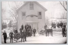 Damariscotta ME Fire Department Massasoit Engine Co House Repro Postcard D50