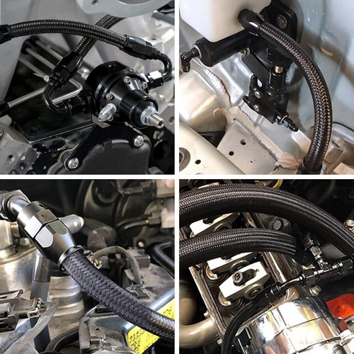 6AN 10FT PTFE Fuel Line Fitting Kit, E85 Nylon Braided Fuel Hose w/ 10 Adapters - Bild 7 von 7