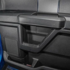 Carbon Fiber Door Handle Bezel Cover Trim Molding Set For 17-22 Ford F250 F350