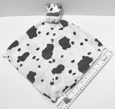 Angel Dear Sleepy Cow Plush Baby Security Blanket Lovey - White with Gray Spots