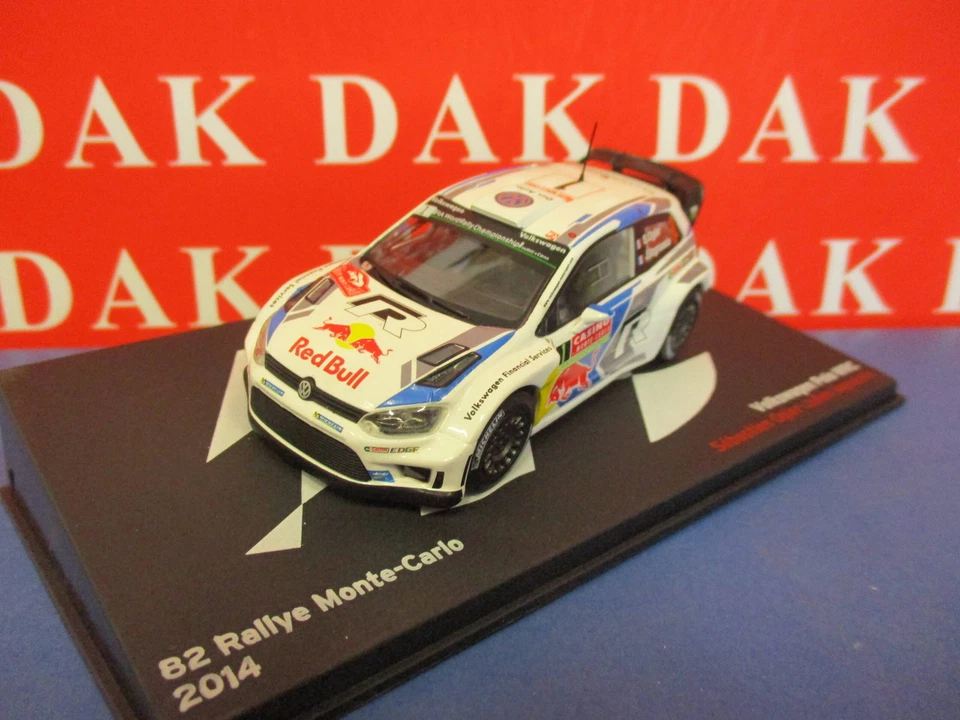 Die cast 1/43 Modellino Auto Volkswagen Polo R WRC Rally Monte Carlo 2014 Ogier - Immagine 2 di 4