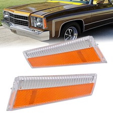 For Chevy Malibu El Camino 1978-1979 Headlight Side Marker Lights Turn Lamp Lens
