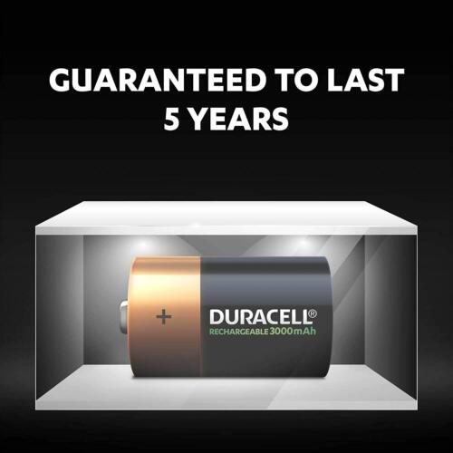 4 x Duracell D Size 3000 mAh Rechargeable Batteries NiMH LR20 HR20 DC1300 ACCU - Picture 10 of 10