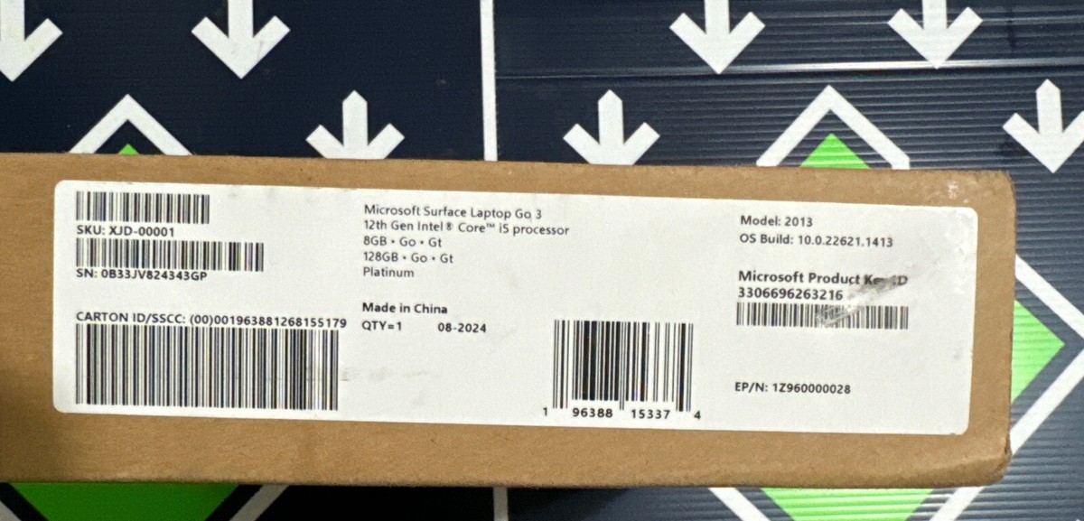 Microsoft Surface Laptop Go 3 12.4