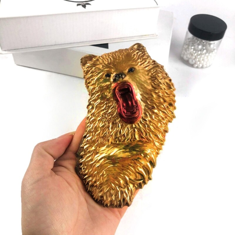 Diy Bearhead Wall Pendant Ornaments Desktop Decoration Epoxy Silicone